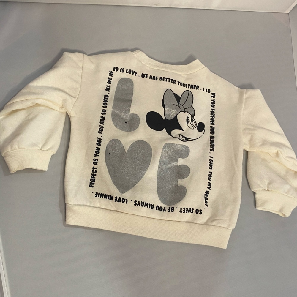 Disney Cream Sweatshirt with Minnie‎ Design - Picture 2 of 4